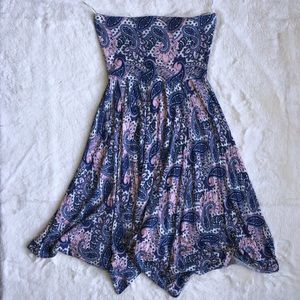 Beautiful Paisley Strapless Sun Dress